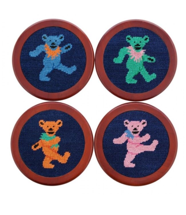 Dancing Bears Coasters (Dark Navy)