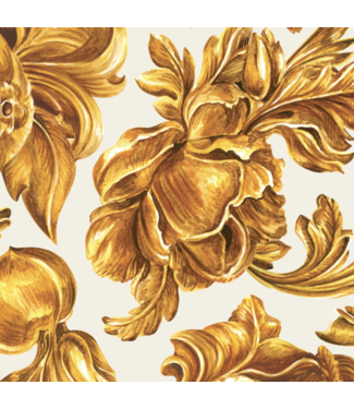 Hester and Cook Gold Flora Cocktail Napkin