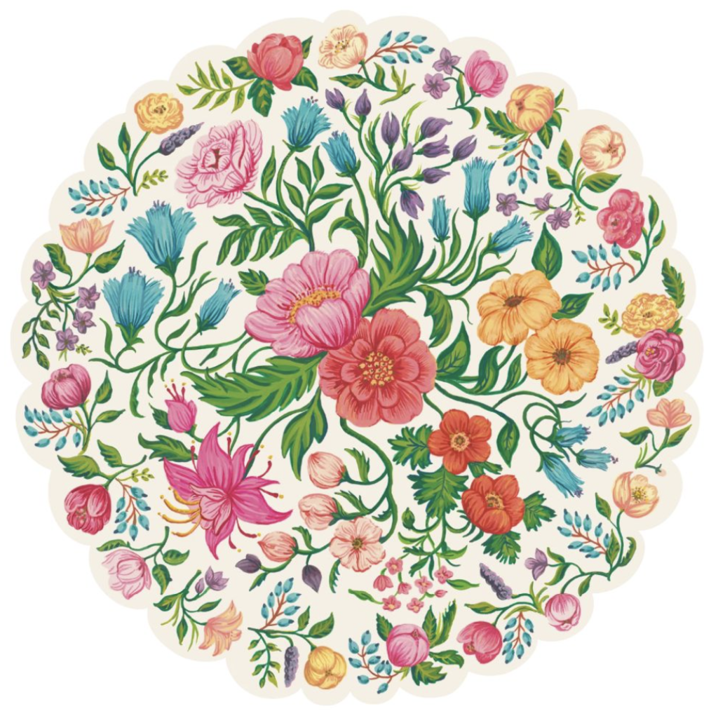 Hester and Cook Die-Cut Sweet Garden Posey Placemat