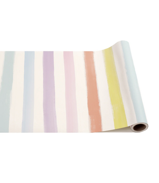 Hester and Cook Sorbet Painted Stripe Table Runner