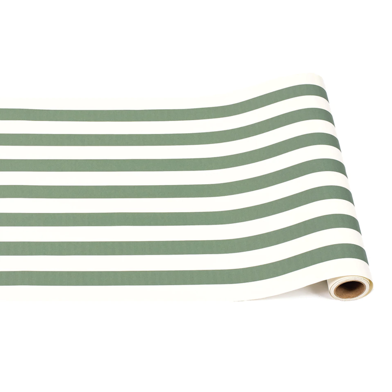 Hester and Cook Dark Green Classic Stripe Table Runner