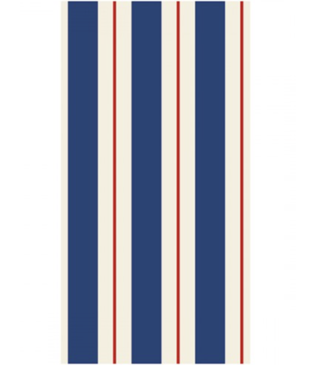 Navy & Red Awning Stripe Guest Napkins