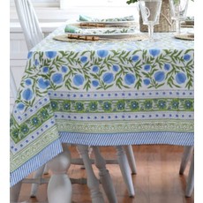 Pacific & Rose Textiles Pomegranate Blue Tablecloth 60''x92''