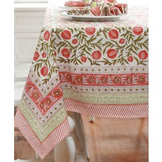 Pacific & Rose Textiles Pomegranate Red Tablecloth 60''x92''