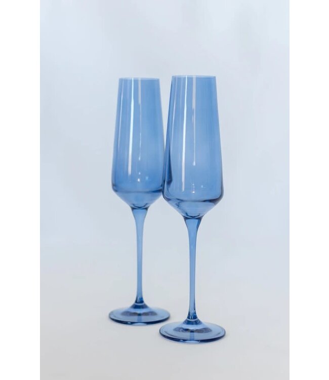 Estelle Colored Champagne Flute - Set of 2 {Cobalt}