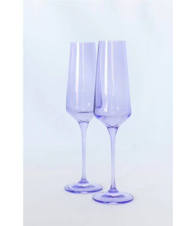 Estelle Colored Champagne Flute - Set of 2 {Lavender}