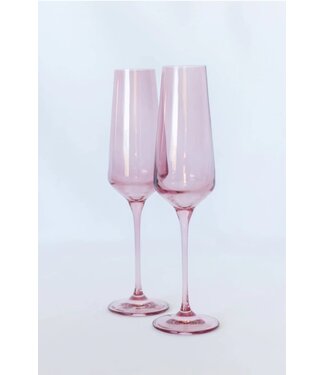 Estelle Estelle Colored Champagne Flute - Set of 2 {Rose}