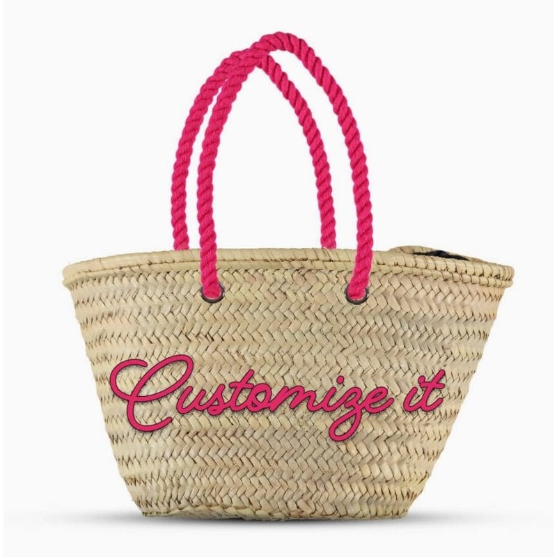 Marrakech Shop Design Personalized Straw Bag No Lining