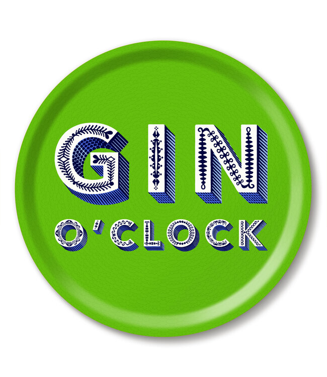 Gin o Clock Lime Green Tray 31cm