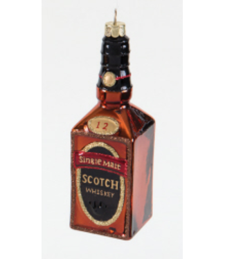 One Hundred 80 Degrees Whiskey Ornament Scotch- Glass 5.5''