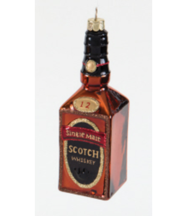 Whiskey Ornament Scotch- Glass 5.5''
