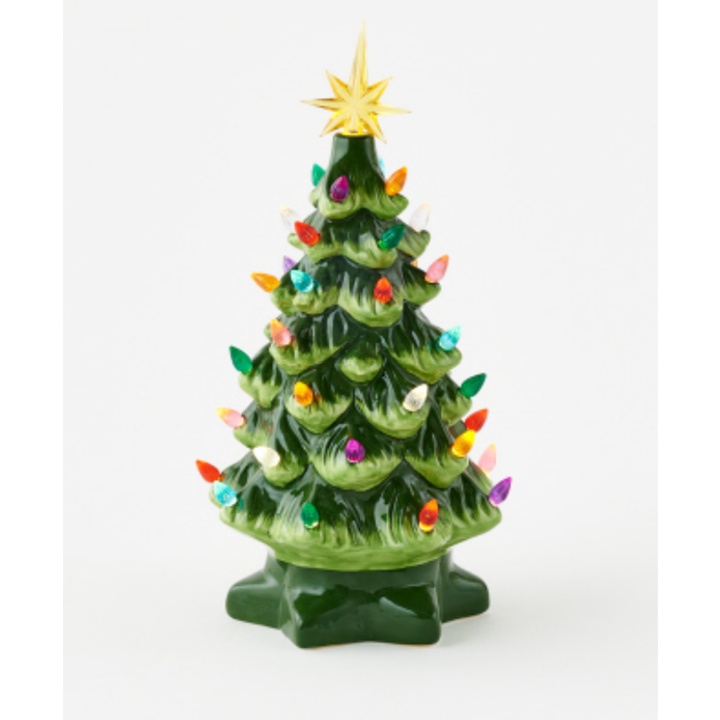 One Hundred 80 Degrees Vintage Lighted Tree- Ceramic 14'' Batteries Not Included