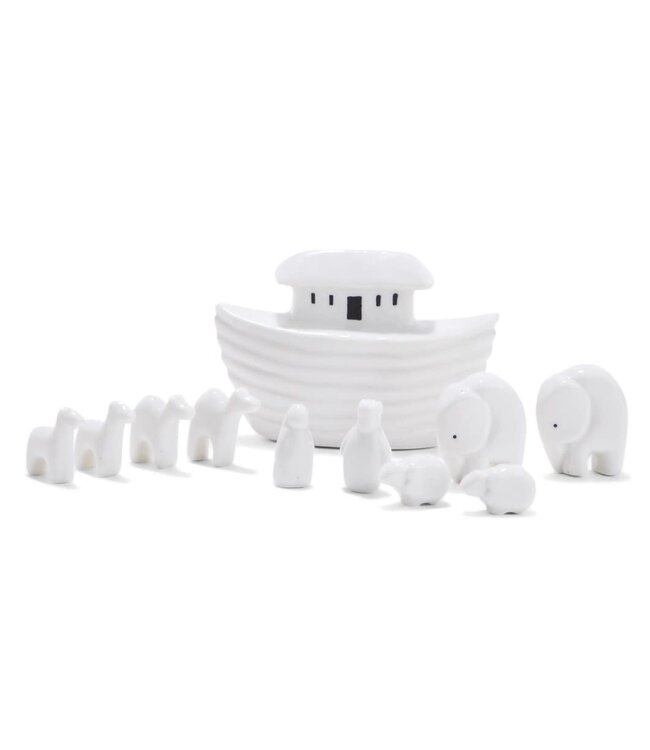 11 Pc Miniature Noahs Ark Set in Gift Box
