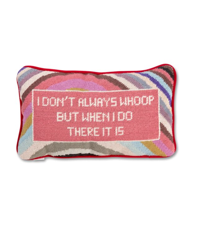 Whoop There It Is Needlepoint Pillow