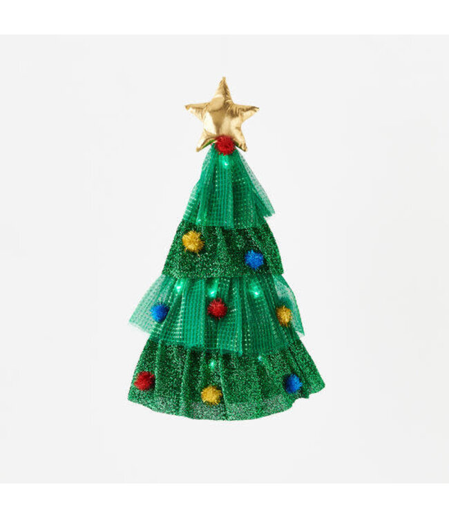 Lighted Christmas Tree Hat 17"