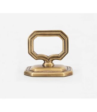 Hester and Cook Napkin Ring with Place Card Holder - Brass