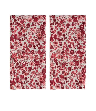 Juliska Field of Flowers Ruby Kitchen Towels Set of 2