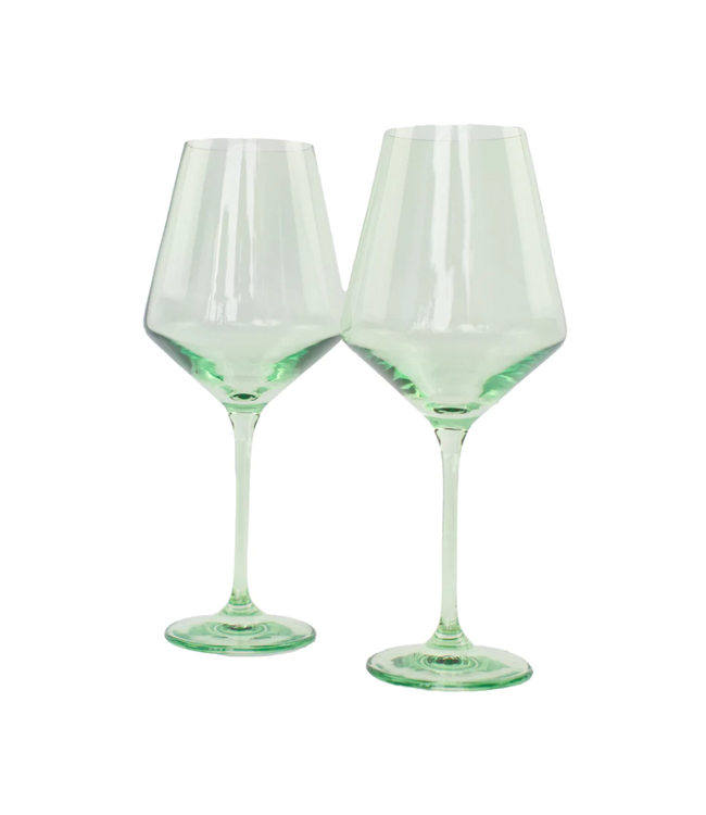 Estelle Colored Wine Stemware Set of 2 {Mint Green}