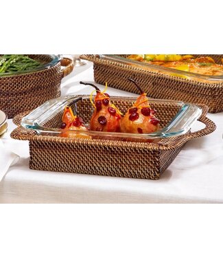 Calaisio Square Baker Basket with Baking Dish 1 Qt
