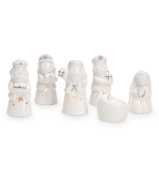 Two's Company Silent Night 6pc Light Up Keepsake Set in Gift Box