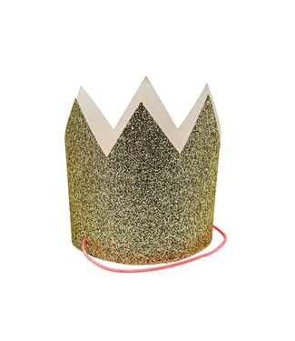 Meri Meri Mini Gold Glitter Crowns Set of 8