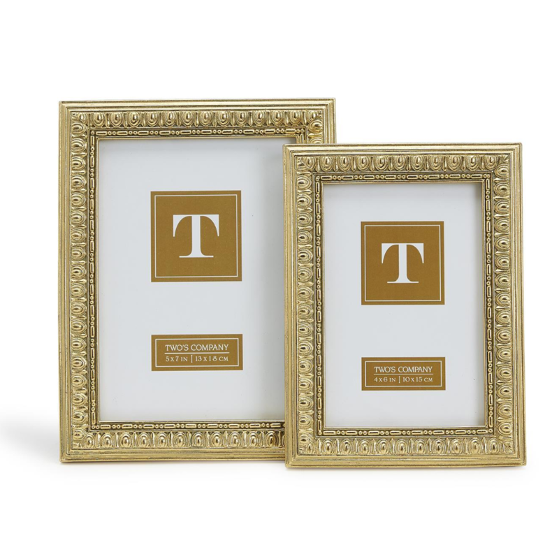 Two's Company Golden Gallery 4 x 6 Frame (Sold Separately)