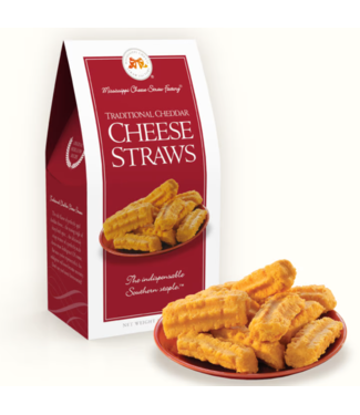 Mississippi Cheese Straw Factory Traditional Cheddar Cheese Straws 3.5 oz Carton