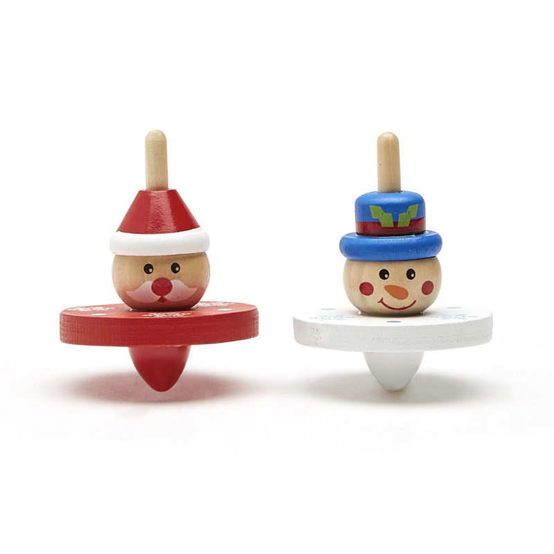 Two's Company Santa Spinning Top