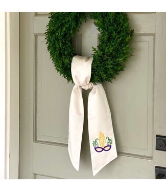 Fig & Dove Seasonal Ivory Wreath Sash