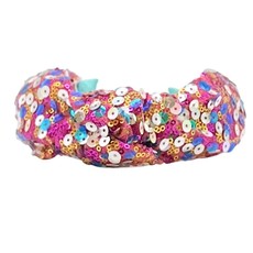 Pretty Happies Bright Pink and Turquoise Sequin Headband