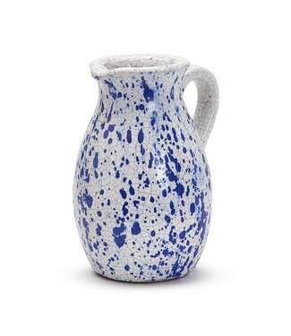 Two's Company Indigo Splash Jug Terracotta