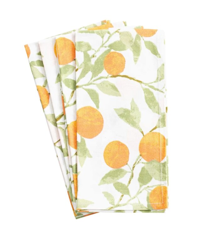 Orange Grove Cotton Napkin Set of 4