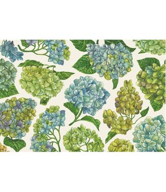 Hester and Cook Blooming Hydrangeas Placemat - pad of 24