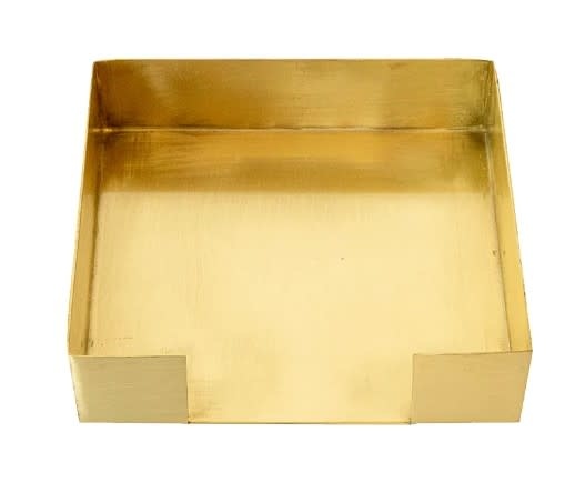 Caspari Lacquer Guest Towel Napkin Holder in Black & Gold