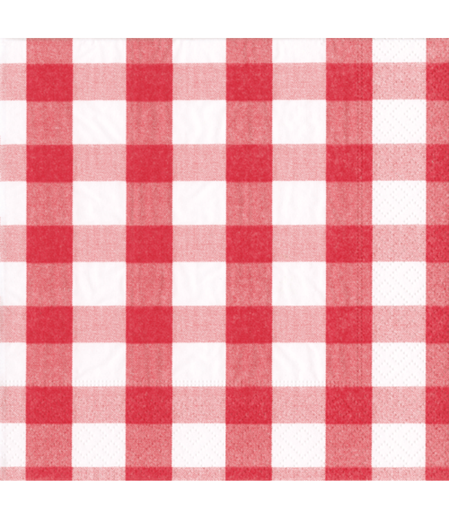 Gingham Red Luncheon Napkins
