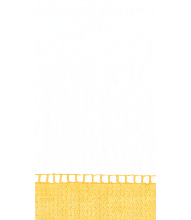 Linen Border Yellow Guest Towels