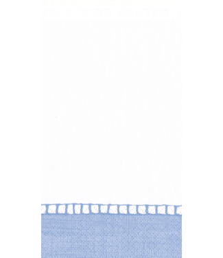 Caspari Linen Border Light Blue Guest Towels