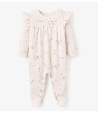 Elegant Baby Meadow Mouse Organic Pointelle Jumpsuit
