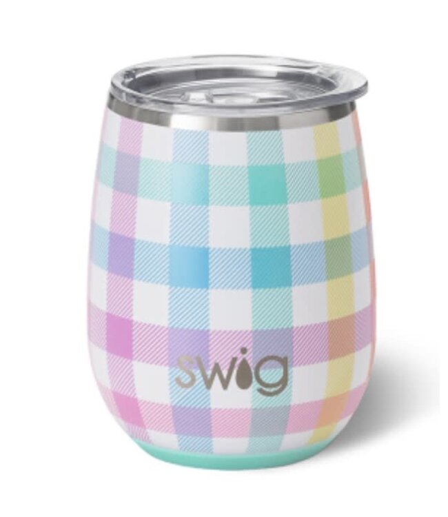 Pretty in Plaid Stemless Wine Cup (14oz)