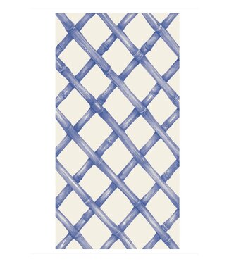 Hester and Cook Blue Lattice Guest Napkin - set of 16