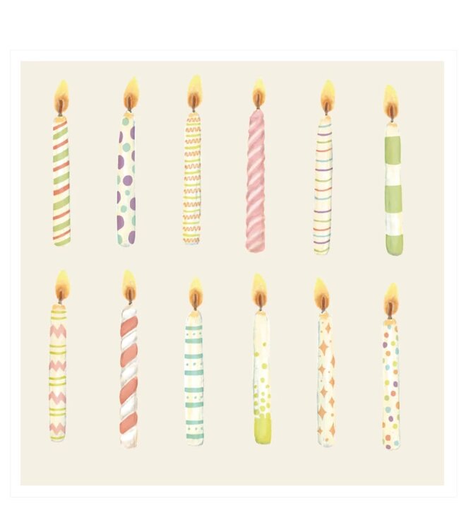 Birthday Candles Cocktail Napkin - set of 20