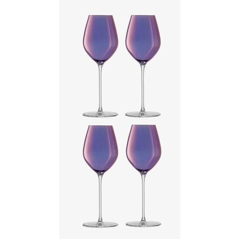 LSA Aurora Champagne Tulip Glass 10oz Polar Violet set of 4