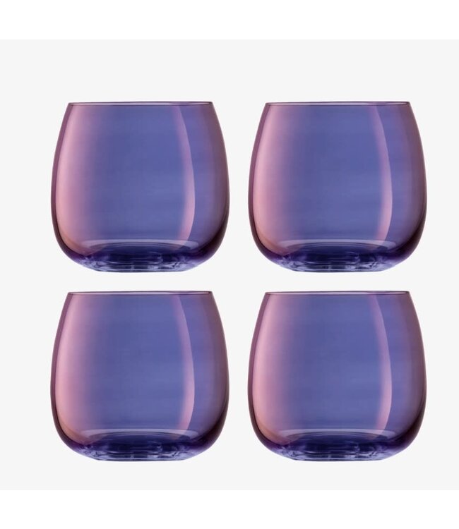 Aurora Stemless Glass 13oz Polar Violet Set of 4