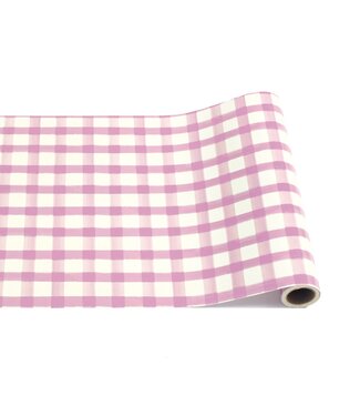 Hester and Cook Lilac Painted Check Table Runner - 20" x 25'