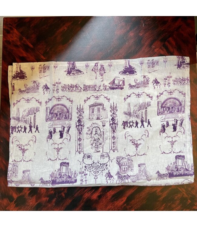 Mardi Gras Toile Hand Towel Purple