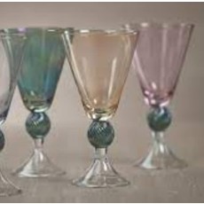Zodax Cassis Vintage Stem Glass - Blue