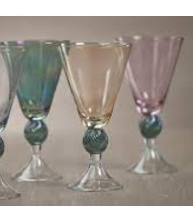 Zodax Cassis Vintage Stem Glass - Blue