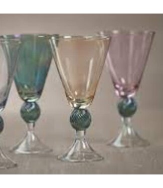 Zodax Cassis Vintage Stem Glass - Light Amber
