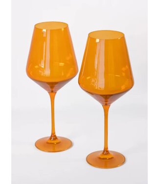 Estelle Estelle Colored Wine Stemware - S/2 {Butterscotch}