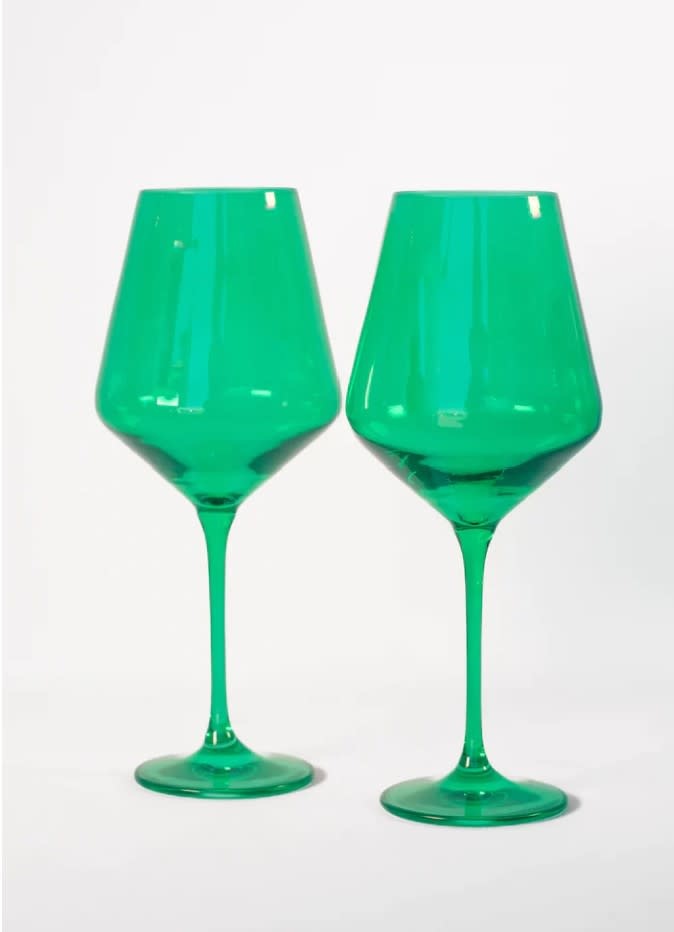 Estelle Wine Stemware - Mint Green – Southern Chic Home